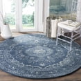 thumbnail image 3 of SAFAVIEH Glamour Gaia Floral Bordered Wool Runner Rug, Blue, 2'3" x 8', 3 of 11