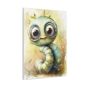 Watercolor Worm Painting - Nursery Collection - Bedtime Stories