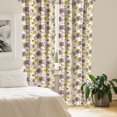 thumbnail image 2 of Ambesonne Vintage Curtains, Grungy Roses Romantic, Pair of 28"x63", Yellow Beige Brown, 2 of 5