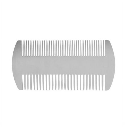 Dual Action Stainless Steel Credit Card Size Comb Wallet Comb Pocket Comb Anti-Static Hair Comb Beard Mustache Comb For Man