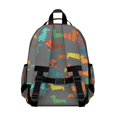 thumbnail image 2 of Dachshund Pattern Black Pattern Cute School Backpack Bag for School with Padded Back and Adjustable Shoulder Straps 15.25"x11.5"x5.25", 2 of 3