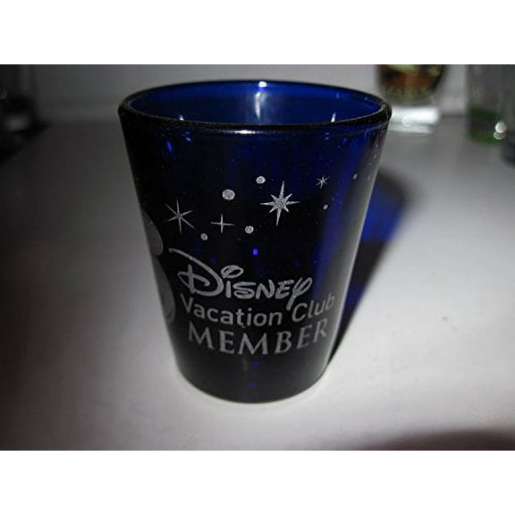 Disney Vacation Club Member New Logo Blue Glass Short Shot Glass