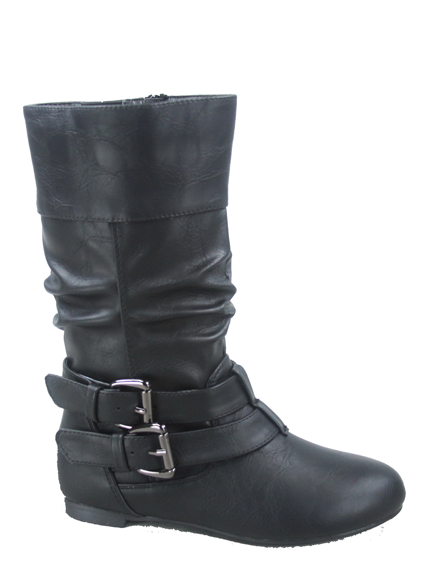 Girls black calf boots sales