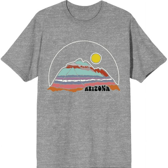 Elevation 7573 Arizona Heather Gray Men's Crew Neck Short Sleeve Tee-Medium