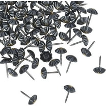 Decorative Nail Heads 100pcs Convex Petal-Shaped Antique Upholstery Tacks Furniture Nails Pins Upholstery Nail Decorative Tack Nails for Home Furniture Decor Black