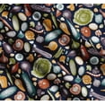 thumbnail image 3 of Soimoi Blue Cotton Cambric Fabric Mixed Vegetable Decor Fabric Printed Yard 56 Inch Wide, 3 of 7