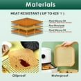 thumbnail image 4 of Forros de papel para freidora de aire 8 pulgadas cuadrados forros desechables de papel pergamino resistente para freidoras de 5 a 8 qt forros antiadherentes y resistentes a la grasa, 4 of 7