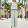 thumbnail image 2 of Women's Plaid Print Crew Neck Sleeveless Top and Straight Leg Pants Set Casual Modern Two Piece Ensemble XXL, 2 of 6