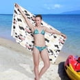 thumbnail image 6 of Coolnut Beach Towels Cute Cow Camping Towels Flower Sand Free Beach Towel, 30"x60" Large Beach Towels Quick Dry Bath Travel Towels Pool Yoga Beach Mat for Men Women, 6 of 6