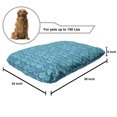 thumbnail image 2 of Abstract Pet Bed, Continuous Minimalist Fish Scale Green Blue Tones Illustration, Chew Resistant Pad for Dogs and Cats Cushion with Removable Cover, 24" x 39", Dark Seafoam Sea Blue, by Ambesonne, 2 of 4