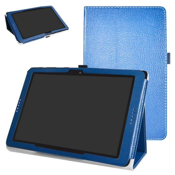 Labanema 10.0" AT&T Primetime Case, PU Leather Folio Stand Protective Case, Cover for 10.0" AT&T Primetime (Dark Blue)