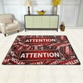 thumbnail image 6 of ZICANCN Area Rugs Doormat , Banner Header Attention Facecloth Non-Slip Floor Mat Rug for Living Room Kitchen Sink Area Indoor Outdoor Entrance 36"x24", 6 of 9