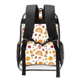 thumbnail image 2 of Zufioo Fall Gnomes Harvest Print Transparent Backpack, 16-inch PVC Waterproof Schoolbag, Suitable for Campus Work and Travel, Unisex, 2 of 7