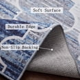 thumbnail image 2 of ZACOO 2'x3' Small Entryway Rug Doormat Moroccan Geometric Washable Area Rug Abstract Ogee Trellis Non-Slip Low-Pile Mat for Indoor Outdoor Entrance, Navy Blue, 2 of 7