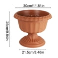 thumbnail image 3 of Plastic Planter Pot for Indoor Outdoor, Vintage Style Decorative Flower Pot with Drainage Holes, Lightweight Hydroponic Tower Plant Container for Home Patio Garden, 3 of 6