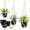 Black, variant on West Bay 3 Set Hanging Planters with Macrame Plant Hangers for Indoor Outdoor Plants Self Watering Pots Hanging Baskets Flower Pot Holders (Green)