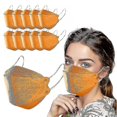 thumbnail image 4 of 100 máscaras faciales desechables para adultos, cara real de 4 capas, color blanco. Afortunado Sencillez, 4 of 5