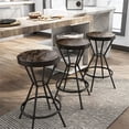 thumbnail image 5 of Home Square Stratus Industrial Metal Frame Bar Stool in Black - Set of 2, 5 of 10