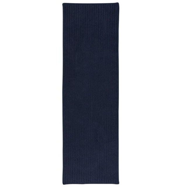 Colonial Mills Rug PU34R030X060S All-Purpose Mudroom Braided Runner Navy - 2 ft. 6 in. x 5 ft.