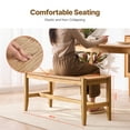 thumbnail image 4 of VEVOR Rattan Bench Wooden Bench 40 Inches for Entryway Living Room & Bedroom, 4 of 9