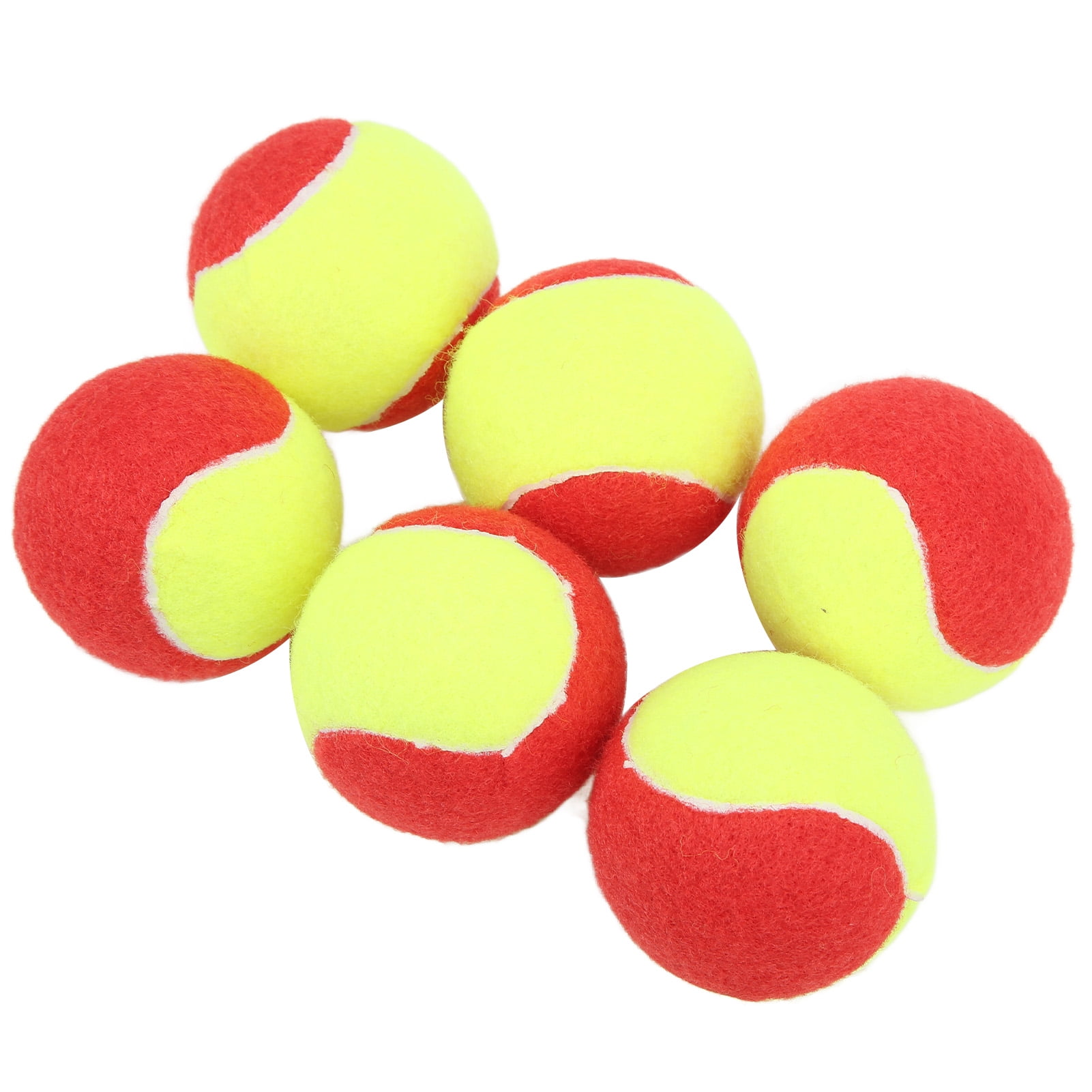Tebru 6Pcs Kids Tennis Balls Premium Plush Natural Rubber Lightweight Soft Safe Elastic Waterproof Youth Tennis Balls,Youth Tennis Balls,Pressureless Tennis Balls