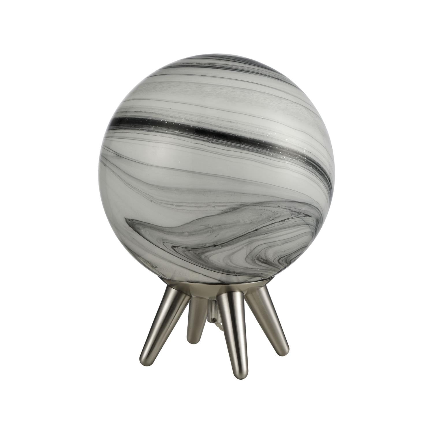 ELK Home Grey Planetary Table Lamp in Atmosphere White and Satin Nickel with ... 