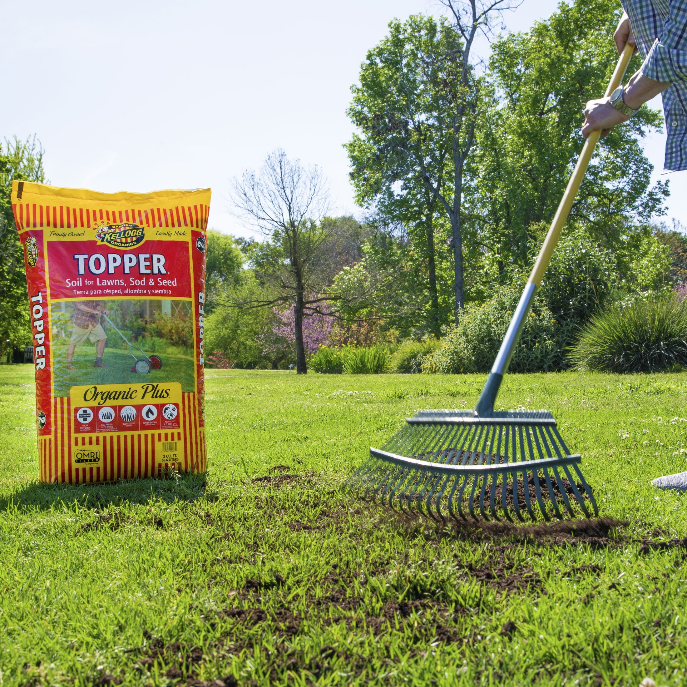 HI Kellogg Garden Organics- 2CF Topper Lawn Soil for Lawns, Sod & Seed