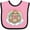 Pink and Black, variant on Inktastic Sloth Yoga Rainbow Girls Baby Bib