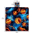 thumbnail image 2 of Basketball Canvas Beach Blanket Picnic Mat XL - Waterproof Sandproof Outdoor Mat for Beach, Camping, Travel - Large Size Portable Mat for Family, Friends - Lightweight, Easy to Clean, 2 of 6
