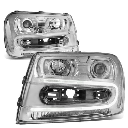 - For 2002 to 2009 Chevy Trailblazer LED Daytime Running Projector Headlight Chrome Housing Clear Corner Headlamp 03 04 05 06 07 08 Left+Right