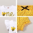 thumbnail image 6 of Younger Tree Infant Baby Girl My 1st Birthday Outfits Set Toddler Summer Romper Shorts Headband Clothes for 12-18 Months, 6 of 8