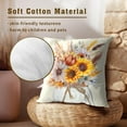 thumbnail image 5 of Autumn Flower Throw Pillow Covers 16 x 16 Inches Set of 2,Sunflower Daisy Wheat Floral Leaves Mason Jar Fall Farmhouse Decor Pillowcase Cushion Cover for Home Sofa Bedroom Car, 5 of 6
