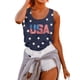 thumbnail image 2 of Camiseta Sin Mangas con la Bandera Estadounidense para Mujer, Camisetas Sin Mangas del 4 de Julio para Mujer, Camisetas Patrióticas con la Bandera de EE UU, Chaleco Azul S, 2 of 8