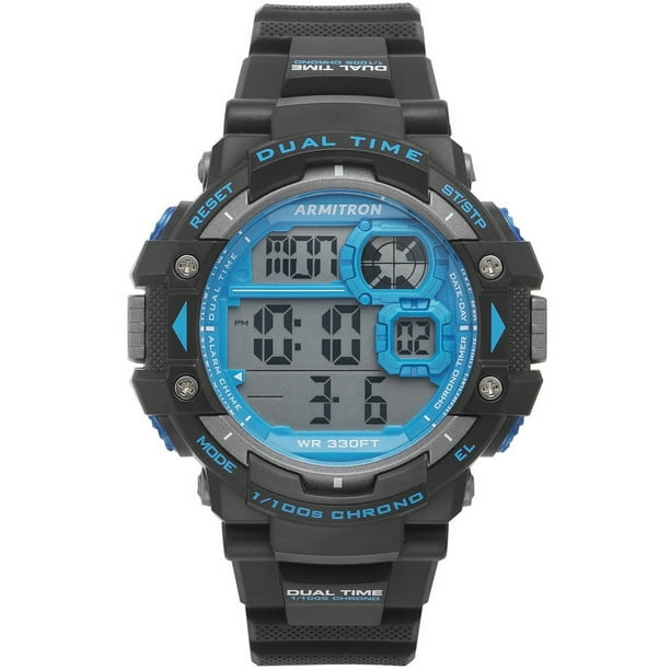 Armitron - Men's Round Sports Black Resin Watch - Walmart.com - Walmart.com