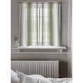 thumbnail image 5 of Green White Ombre Curtains 54 Inch Length,Sheer Curtains for Bedroom Living Room Window Country Pastoral Gradient Minimalist Rod Pocket Drapes Kitchen Curtains Small Half Window 42"x54" 2 Panels, 5 of 6
