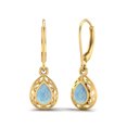 thumbnail image 4 of 7x5 MM Pear Larimar 925 Sterling Silver Gold Vermeil Filigree Dangle Valentines Day Gifts Women Earrings, 4 of 4