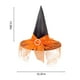 thumbnail image 3 of Sombrero de bruja de Halloween para mujer | Accesorio plegable para disfraz de cosplay | Sombrero puntiagudo de 35 cm de alto | Naranja, negro, rojo y morado | Material: tafetán de poliéster |, 3 of 6