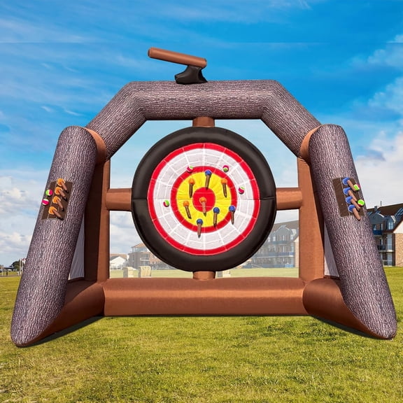 OZIS Inflatable Axe & Ball Toss Game with Target – Indoor/Outdoor Fun