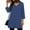 Blue, variant on Women's 3/4 Sleeve Tunic Tops V Neck Polka Dot Loose Fit, Summer Fashion Pullover Shirts with Side Split to Wear with Leggings Stretch Longline Blouse Flowy Work Top