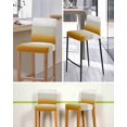 thumbnail image 5 of Burnt Orange Beige Ombre Bar Stool Covers Set of 4, Modern Abstract Art Texture Stretch Washable Bar Chair Covers with Backs, Removable Pub Counter Height Chair Cover for Kitchen Dining Room Cafe, 5 of 7
