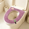 thumbnail image 5 of Toilet Seat Cushion with Handle Adhesive Buckle Type 18.5x15.75 Inches, Detachable Washable Toilet Cover for All Seasons, 5 of 6