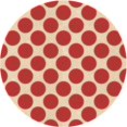 thumbnail image 1 of Ahgly Company Tapis Rond Lavable en Machine Intérieur Transitionnel Rouge, 8 Pieds Rond, 1 of 7