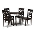 thumbnail image 1 of Baxton Studio Brava Modern and Contemporary Dark Brown Finished Wood 5-Piece Dining Set, 1 of 5