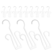 WHAMVOX Wall Hanging Shoe Rack 25Pcs Hooks for Shoes and Slippers White Plastic