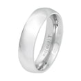 thumbnail image 2 of 6MM Comfort Fit Titanium Wedding Band White Finish Classic Domed Titanium Ring (Size 5 to 10), 2 of 2