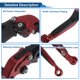 thumbnail image 4 of Palancas de freno y embrague cortas y largas para Kawasaki Vulcan S 650 2015-2023, palanca de freno ajustable de motocicleta, aleación de aluminio, cabeza roja, mango negro, 4 of 6