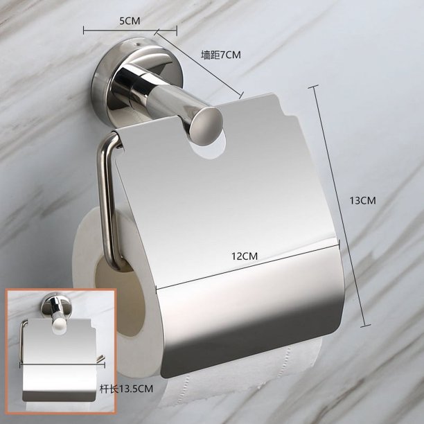 Zhuge Portarrollos de papel higiénico de acero inoxidable, creativo, para baño, sin perforaciones, para montaje en pared, para rollo de papel higiénico, A
