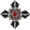 A, variant on Baroque Style Hand-Beaded Fabric Patches Gorgeous Cross Vintage Style Bead Appliques Sew on Patch for Skirt Hat Shose Hair Accessories 1piece