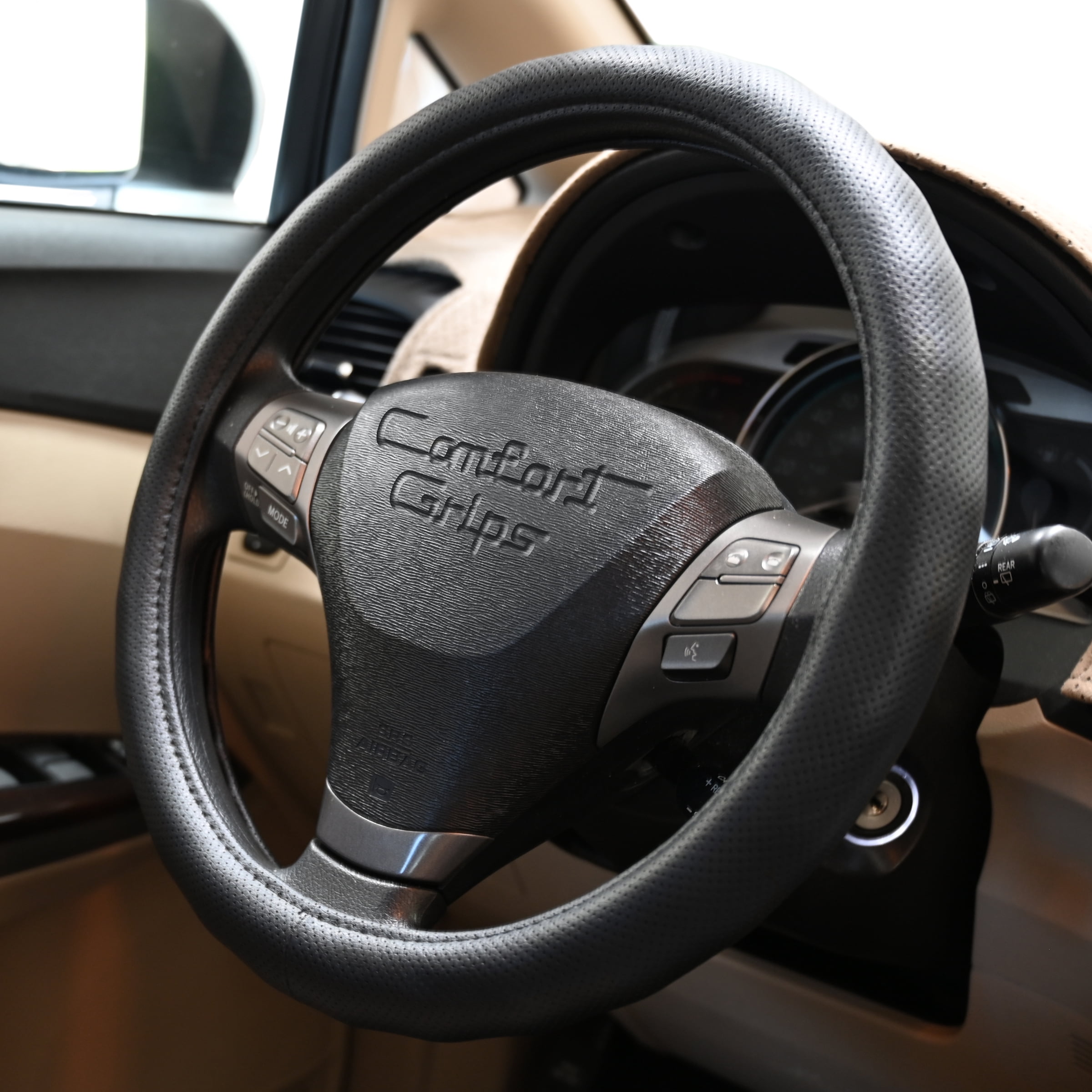 Comfort Grips Steering Wheel Cover - Racing Grip Medium (14.5 - 15.4) Black