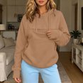 thumbnail image 5 of NOLDARES Womens Pet Pouch Hoodies with Kangaroo Pocket Oversized Trendy Sweatshirts Outside Kitten Puppy Carrier Holder Sweatshirts Cat Hoodie with Pouch(Q308-Khaki), 5 of 9